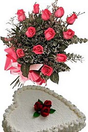  çiçekçilik ucuz çiçek gönder  Yas pasta ve özel gül buketi