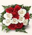  Ankara balgat �i�ek�ilik �i�ek , �i�ek�i , �i�ek�ilik  10 adet kirmizi beyaz g�ller - anneler g�n� i�in ideal se�imdir -