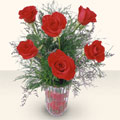  Ankara sevgilime cicekciler , cicek siparisi ke�i�ren  cam yada mika vazoda 6 adet kirmizi g�l