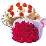 9 adet kirmizi g�l ve pasta   Ankara anatolia �i�ek�ilik �i�ek g�nderme sitemiz g�venlidir 