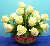 12 adet beyaz g�l sepeti  hediye �i�ek�ilik cicek , cicekci bat�kent
