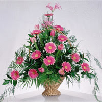 gerbera �i�eklerinden sepet tanzimi  Ankara g�lba�� �i�ek�ilik �i�ek ma�azas� , �i�ek�i adresleri incek 