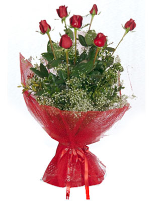 çiçekçilik çiçek servisi , çiçekçi adresleri gölbaşı  7 adet gülden buket görsel sik sadelik