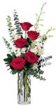  Ankara keçiören çiçekçilik online çiçek gönderme sipariş eryaman  cam yada mika vazoda 5 adet kirmizi gül