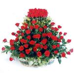  Ankara etlik çiçekçilik kaliteli taze ve ucuz çiçekler kavaklıdere  41 adet kirmizi gülden sepet tanzimi