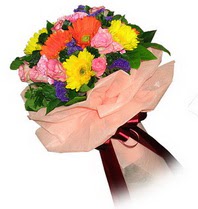  dikmen çiçekçilik çiçekçi mağazası online Karisik mevsim çiçeklerinden demet