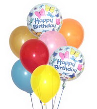  �ankaya �i�ek�ilik hediye �i�ek yolla  17 adet karisik renkte u�an balonlar