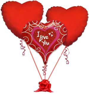  Ankara ke�i�ren �i�ek�ilik online �i�ek g�nderme sipari� eryaman  3 adet b�y�k boy kalp u�an balon