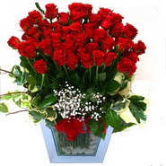  Ankara eryaman çiçekçilik internetten çiçek siparişi dikmen   51 adet kirmizi gül aranjmani