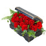 Sandik i�erisinde 21 adet kirmizi g�l  Ankara oran �i�ek�ilik �i�ek sipari�i sitesi ucuz �i�ekleri 