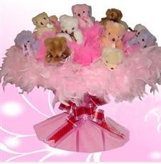 11 adet pelus ayicik buketi  Ankara �i�ek�ilik �i�ek sat��� 