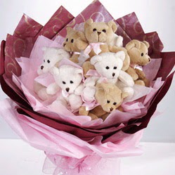 11 adet hediye ayicik teddy demeti  dikmen iekilik ieki maazas online