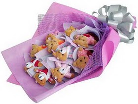 12 adet hediye ayicik bear buketi  �i�ek�ilik anneler g�n� �i�ek yolla bilkent 