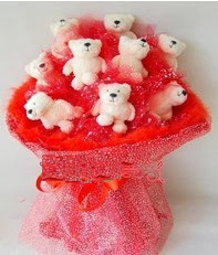 9 adet teddy bear buket  Ankara anatolia �i�ek�i �i�ek yolla  