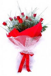 Ankara çiçekçilik İnternetten çiçek siparişi   9 adet kirmizi gül buketi demeti