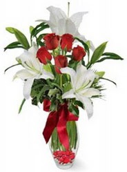  Ankara yenimahalle çiçekçilik çiçek siparişi vermek kızılay  5 adet kirmizi gül ve 3 kandil kazablanka