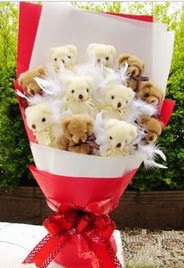 11 adet ayi buketi en g�zel hediye  Ankara buket �i�ek�ilik uluslararas� �i�ek g�nderme ulus 