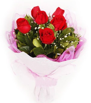  batıkent çiçekçilik hediye sevgilime hediye çiçek konutkent  kırmızı 6 adet gülden buket