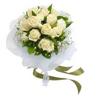  online çiçekçi , çiçek siparişi yenimahalle  11 adet benbeyaz güllerden buket 