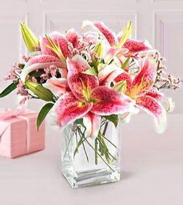 2 dal kazablanka görsel vazosu  Ankara oran çiçekçilik çiçek siparişi sitesi ucuz çiçekleri 
