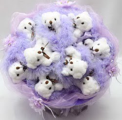  dikmen �i�ek�ilik �i�ek�i ma�azas� online 9 lu ay� buketi Teddy Bear Bouquet