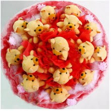  Ankara buket �i�ek�ilik uluslararas� �i�ek g�nderme ulus  15 li ay� buketi Teddy Bear Bouquet