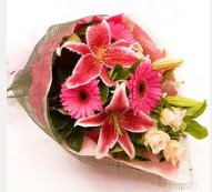 1 dal kazablanka ve mevsim çiçekleri  Ankara eryaman çiçekçilik internetten çiçek siparişi dikmen 
