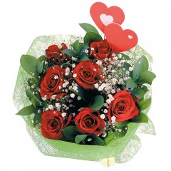 Vazo i�erisinde 9 g�l ve 2 kalp �ubuk  Ankara eryaman �i�ek�ilik internetten �i�ek sipari�i dikmen 