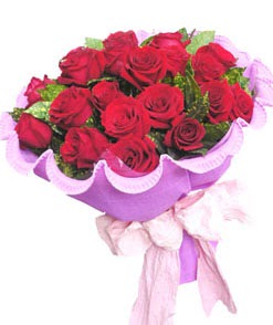12 adet kırmızı gülden görsel buket  dikmen çiçekçilik çiçekçi mağazası online