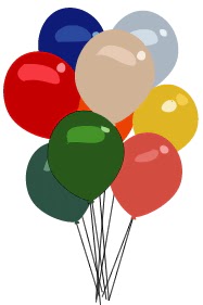 15 adet kark renkli uan balon siparii