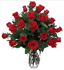  Ankara oran çiçekçilik çiçek siparişi sitesi ucuz çiçekleri  24 adet kırmızı gülden vazo tanzimi
