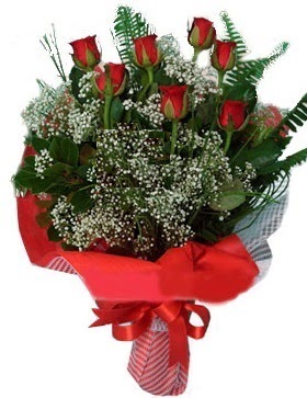 7 k�rm�z� g�l buketi  �i�ek�ilik �i�ek servisi , �i�ek�i adresleri g�lba�� 