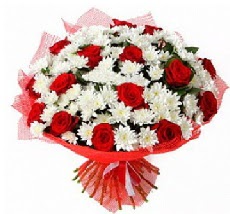 11 adet k�rm�z� g�l ve 1 demet krizantem  Ankara g�lba�� �i�ek�ilik �i�ek ma�azas� , �i�ek�i adresleri incek 