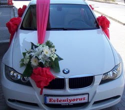 Gelin araba s�slemesi  Ankara ma�aza �i�ek�ilik 14 �ubat sevgililer g�n� �i�ek ke�i�ren 