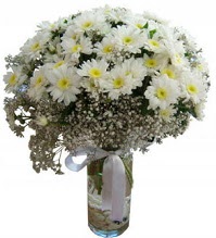 Vazoda beyaz papatyalar  Ankara yurtiçi ve yurtdışı çiçek siparişi demetevler 