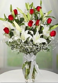 9 adet k�rm�z� g�l 3 dal kazablanka  Ankara anatolia �i�ek�i �i�ek yolla  