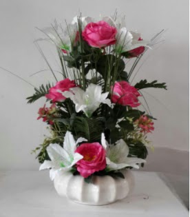 Porselen tabak yapay çiçek  Ankara anatolia çiçekçi çiçek yolla  