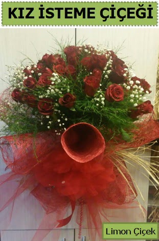 41 adet kırmızı gülden kız isteme buketi  Ankara çiçekçilik çiçek satışı 