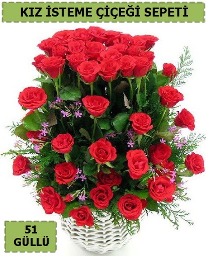 51 ADET KIRMIZI G�LDEN KIZ �STEME SEPET�  Ankara anatolia �i�ek�i �i�ek yolla  