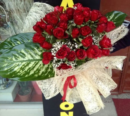 41 adet kırmızı gül Kız isteme çiçeği buketi  Ankara çiçek çiçekçi telefonları 