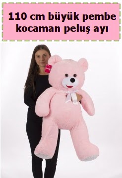110 cm b�y�k pembe kocaman pelu� ay�  Ankara anatolia �i�ek�ilik �i�ek g�nderme sitemiz g�venlidir 