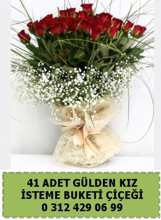 41 kırmızı gülden kız isteme çiçeği buketi  Ankara anatolia çiçekçilik çiçek gönderme sitemiz güvenlidir w