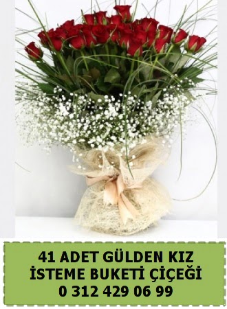 41 k�rm�z� g�lden k�z isteme �i�e�i buketi  Ankara anatolia �i�ek�ilik �i�ek g�nderme sitemiz g�venlidir w