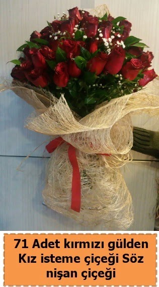71 adet kırmızı gül söz nişan çiçeği  Ankara çiçekçilik çiçek satışı 