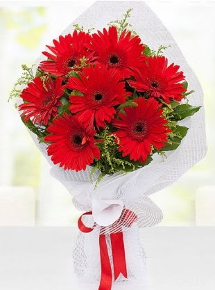 Kırmızı Gelbera Buketi  Ankara eryaman çiçekçilik internetten çiçek siparişi dikmen 