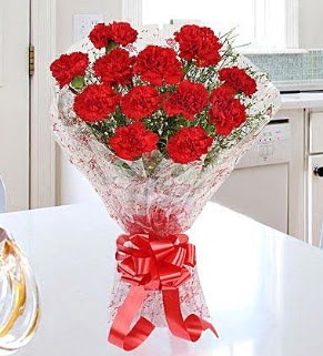 12 adet k�rm�z� karanfil buketi  Ankara �i�ek�ilik �nternetten �i�ek sipari�i  