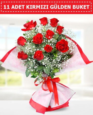 11 Adet Kırmızı Gül Buketi  Ankara eryaman çiçekçilik internetten çiçek siparişi dikmen 