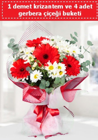 Krizantem ve Gerbera Buketi  Ankara oran çiçekçilik çiçek siparişi sitesi ucuz çiçekleri 