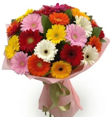 Karışık büyük boy gerbera çiçek buketi  Ankara çiçekçilik çiçek satışı 