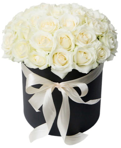 41 adet özel kutuda beyaz gül  Ankara çiçekçilik çiçek satışı  süper görüntü 